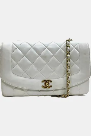 CHANEL Leather Diana Shoulder Bag