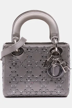 Dior Mini Satin Cannage Crystal Lady Bag