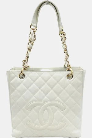 CHANEL Caviar Skin Petite GST Chain Tote Bag