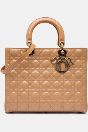 Dior Patent Leather Large Lady Tote Bag