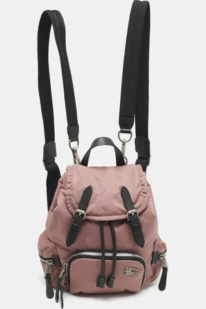 Burberry Mauve Nylon Mini Drawstring Backpack