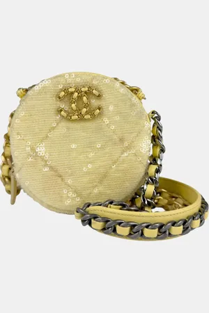 CHANEL Sequin Leather Chain Shoulder Bag