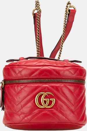 Gucci Quilted Calf Leather GG Marmont Backpack