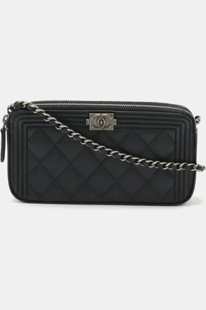 CHANEL Caviar Leather Boy Clutch Bag