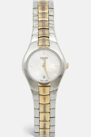 Tissot Mother Of Pearl Two-Tone Stainless Steel T-Round T096.009.22.111.00 Women