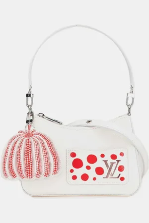 LOUIS VUITTON Red Leather Yayoi Kusama Epi Marellini Shoulder Bag