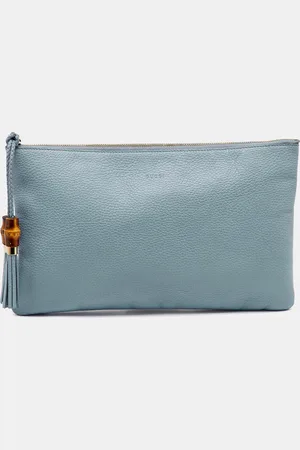 Gucci Light Leather Bamboo Tassel Clutch