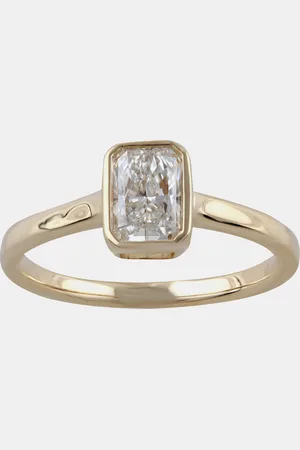 Evolve 14K Gold Lab Grown Diamond Bazle Solitaire Ring (0.7 cts) US 7