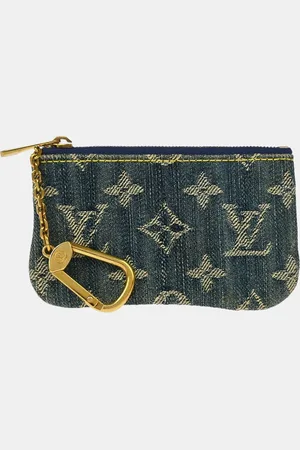 LOUIS VUITTON Monogram Denim Pochette Cles Coin Wallet