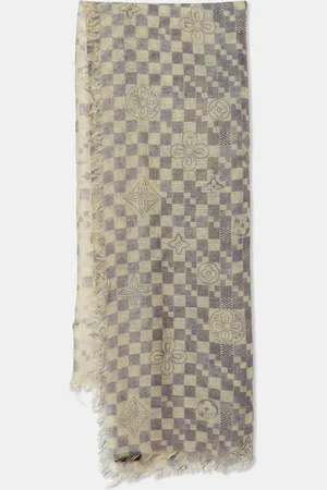 LOUIS VUITTON & Blue Damien Printed Cashmere & Silk Shawl