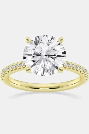 Evolve 14K Gold Lab Grown Diamond Engagement Ring (3 cts) US 7