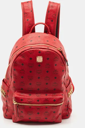 MCM Visetos Coated Canvas and Leather Large Studs Stark Backpack