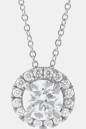 Evolve 14K Gold Lab Grown Diamond Halo Pendant (1.45 cts)