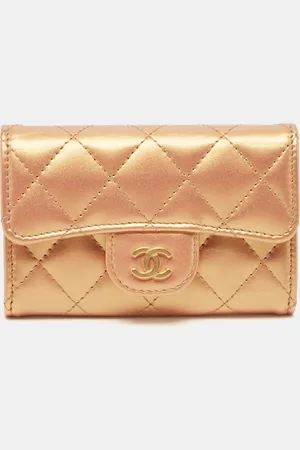 CHANEL Iridescent Quilted Leather Classic Card Holder