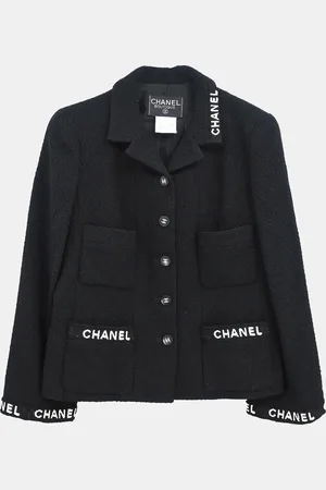 CHANEL Wool Single Breasted Jacket Women Size 40