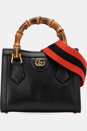 Gucci Small Calfskin Bamboo Diana Satchel Bag