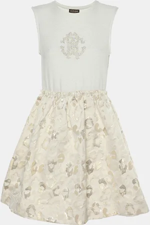 Roberto Cavalli /Gold Jacquard Mini Dress L