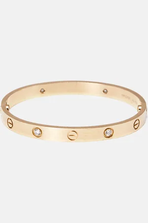 Cartier Love 4 Diamonds 18k Rose Bracelet 17