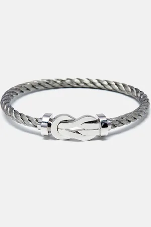 Fred Chance Infinie 18k Gold Stainless Steel Bracelet 17