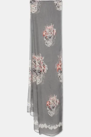 Alexander McQueen Skull Printed Silk Scarf