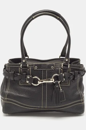 Coach Leather Hamptons Braided Tote