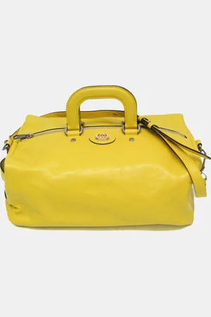 Gucci Leather Interlocking G Boston Bag
