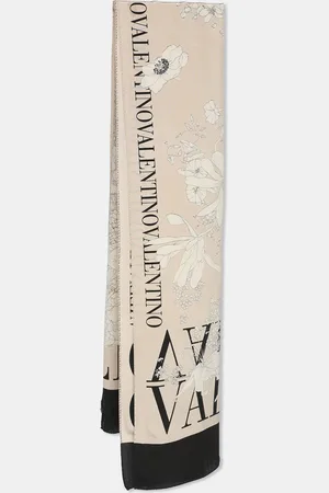 VALENTINO Floral Print Silk Scarf