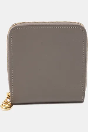 Hermès Hermès Gris Meyer Evercolor Leather Zipengo II Chaine d