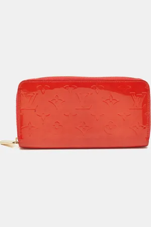 LOUIS VUITTON Rouge Grenadine Monogram Vernis Zippy Wallet