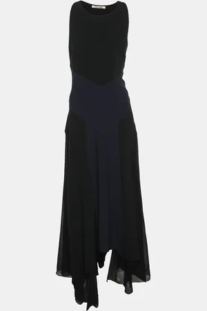 Roberto Cavalli /Blue Crepe Sleeveless Dress XL