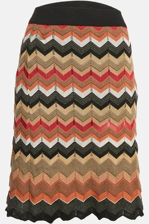M Missoni Chevron Pattern Knit Skirt M