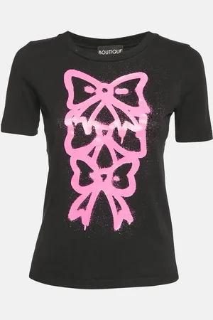 Moschino Bow Print Cotton Crew-Neck T-Shirt S
