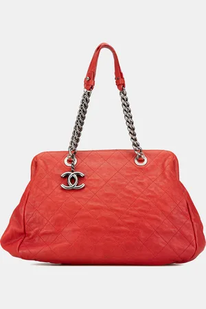 CHANEL Medium Quilted Caviar Frame Tote
