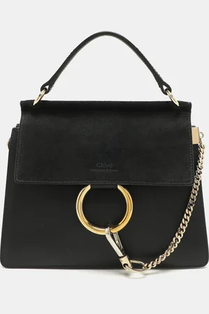Chloé Chloé Leather and Suede Small Faye Shoulder Bag
