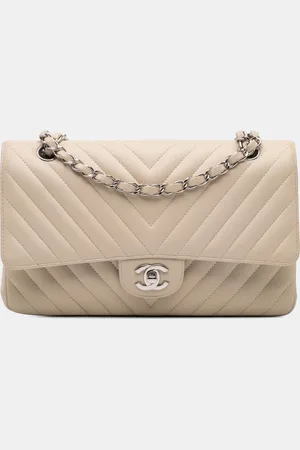 CHANEL Medium Classic Chevron Lambskin Double Flap Bag