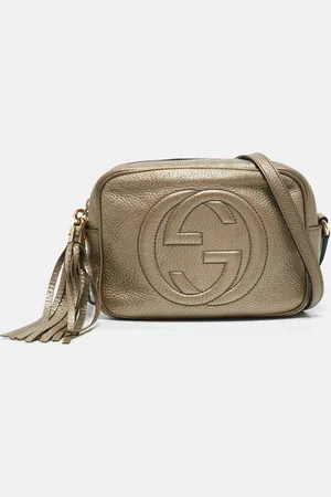 Gucci Metallic Leather Small Soho Disco Crossbody Bag