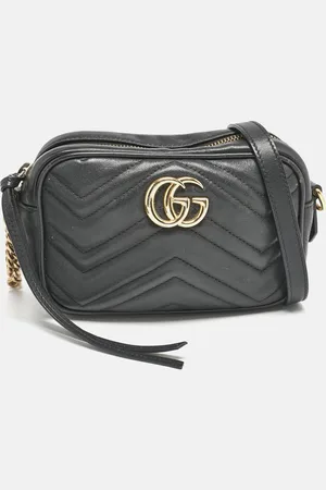 Gucci Matelassé Leather Mini GG Marmont Camera Bag