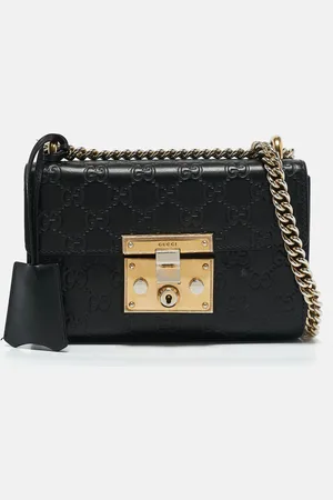Gucci Ssima Leather Small Padlock Shoulder Bag