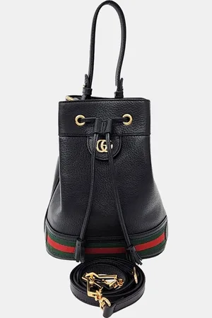 Gucci Leather Ophidia small bucket bag