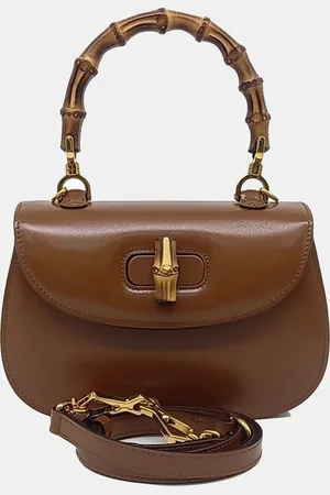 Gucci Leather Bamboo 1947 Small Top Handle Bag