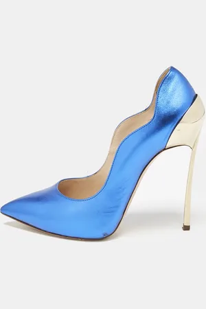 Casadei /Gold Leather Techno Blade Pumps Size 35.5