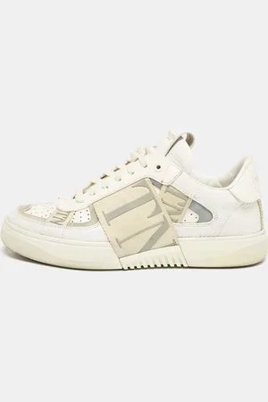 VALENTINO /Grey Canvas and Leather VL7N Low Top Sneakers Size 37
