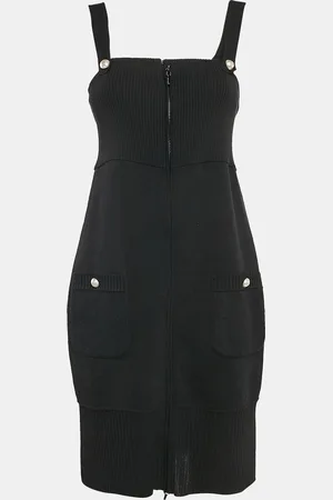 CHANEL Stretch Knit Mini Dress M