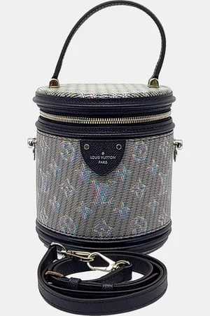 LOUIS VUITTON Navy Blue Canvas and Leather Pop Print Cannes Vanity bag