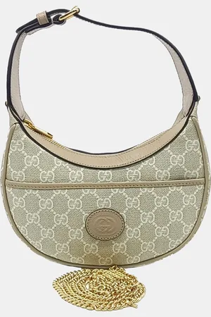 Gucci PVC GG half moon shape mini bag
