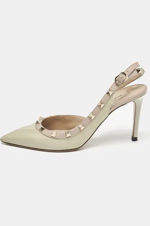 VALENTINO Dusty /Green Patent and Leather Rockstud D