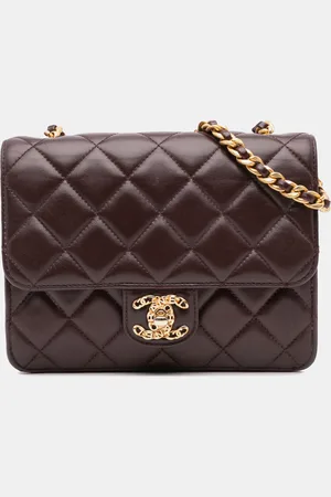 CHANEL Mini Quilted Shiny Lambskin Single Flap