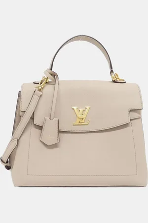 LOUIS VUITTON Grayish Tone Leather LockMe Ever Handbag