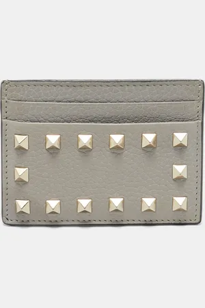 VALENTINO Leather Rockstud Card Holder