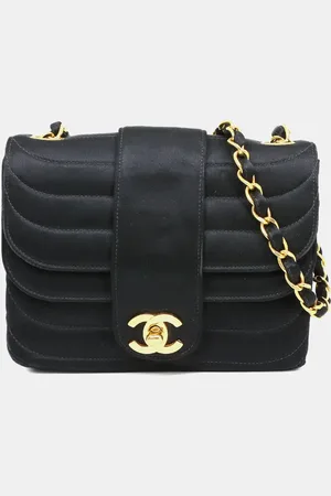 CHANEL Satin Mini Mademoiselle Chain Shoulder Bag
